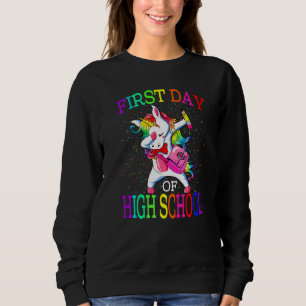 Sweatshirt Premier Jour De Lycée Licorne Rentrée Scolaire