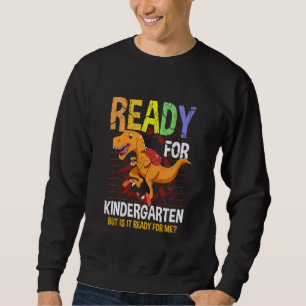 Sweatshirt Premier jour de maternelle pour garçon dino prêt p
