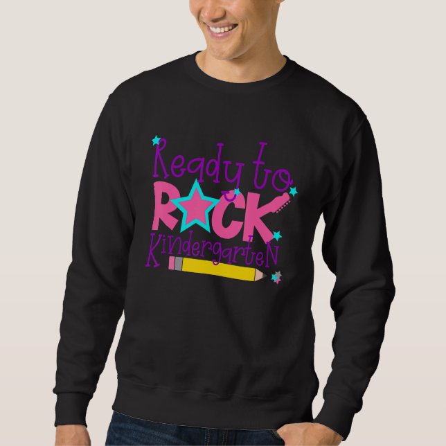 Sweatshirt Premier Jour De Maternelle Prêt À Rock Kindergart (Devant)