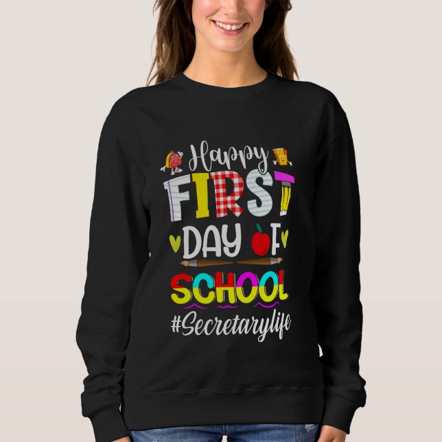 Sweatshirt Premier Jour De Tee - shirts Scolaires Pour Secrét (Devant)