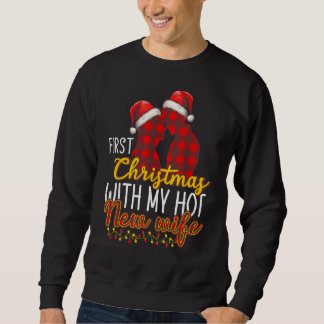 Sweatshirt Premier Noël Avec Mon Chaud Nouveau Coup De Coupe