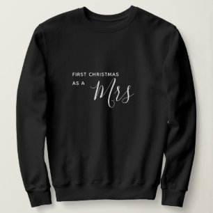 Sweatshirt Premier Noël en tant que Mme Black Script Font