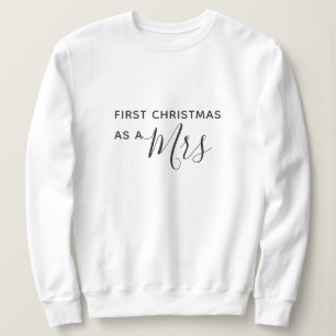 Sweatshirt Premier Noël en tant que Mme Black Script Font