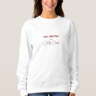 Sweatshirt Premier Noël en tant que Mme Nom de famille person