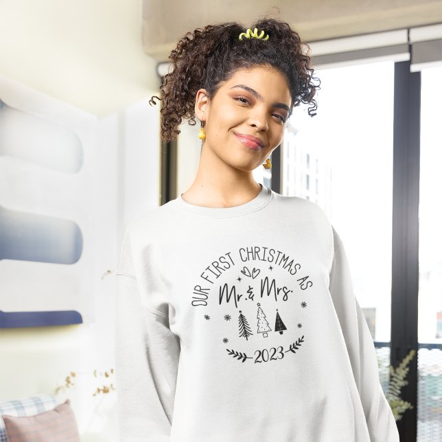 Sweatshirt Premier Noël en tant que Monsieur. & Mme personnal (Créateur téléchargé)