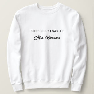 Sweatshirt Premier Noël Personnalisé Comme Mme Trendy