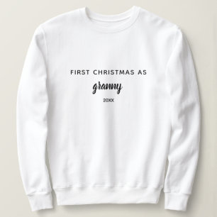 Sweatshirt Premier Noël Personnalisé Simple Comme Grand-Mère