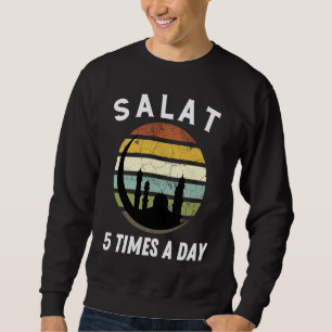 Sweatshirt Première citation de prière musulmane Salat 5 fois