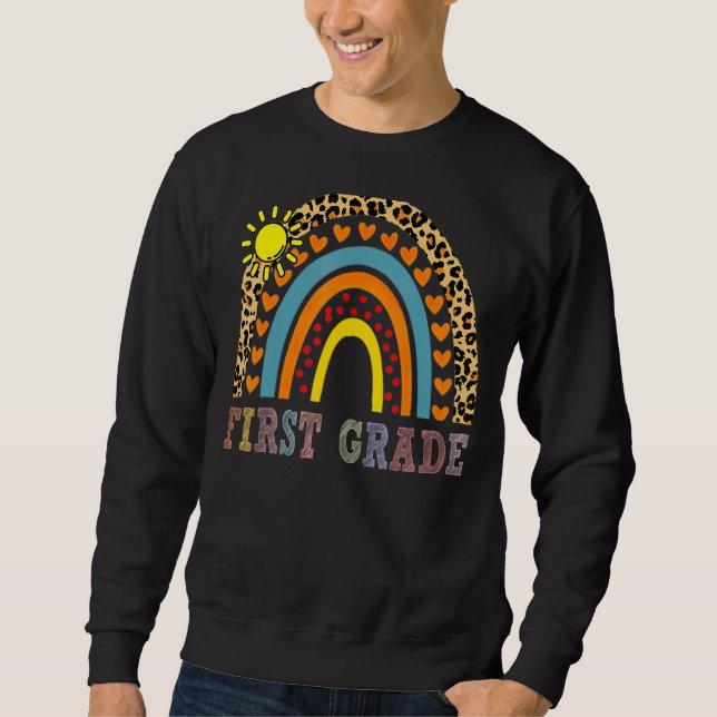 Sweatshirt Première Classe Arc-en-ciel Filles Garçons Équipe  (Devant)
