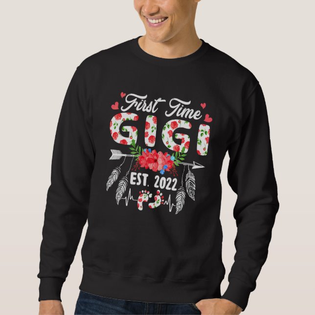 Sweatshirt Première Fête Gigi Anniversaire Fleurs mignonnes (Devant)