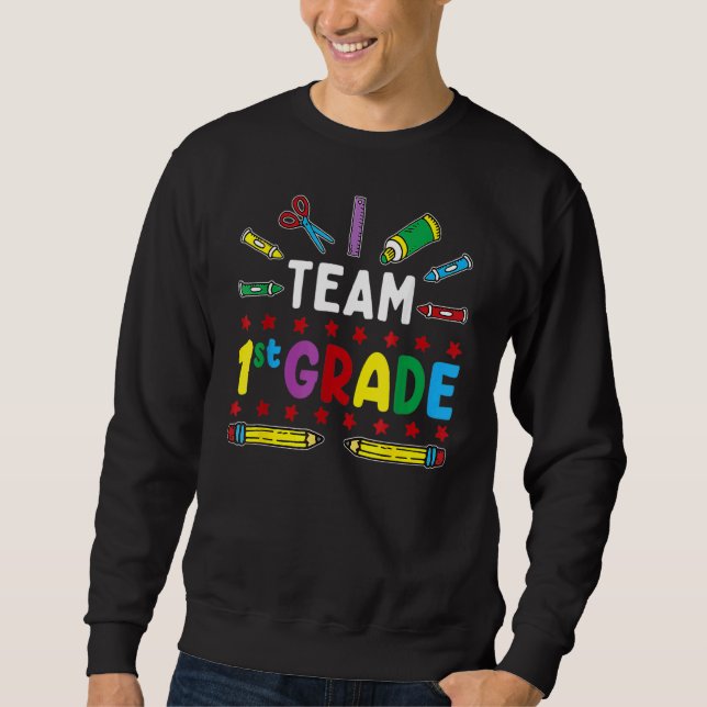 Sweatshirt Première journée de l'équipe d'équitation scolaire (Devant)