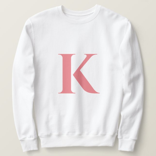 Sweatshirt Première lettre | Monogram Modern Stylish Trendy (Design devant)