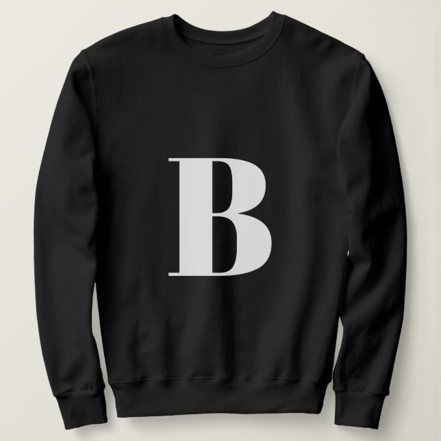 Sweatshirt Première lettre | Monogram Modern Stylish Trendy (Design devant)
