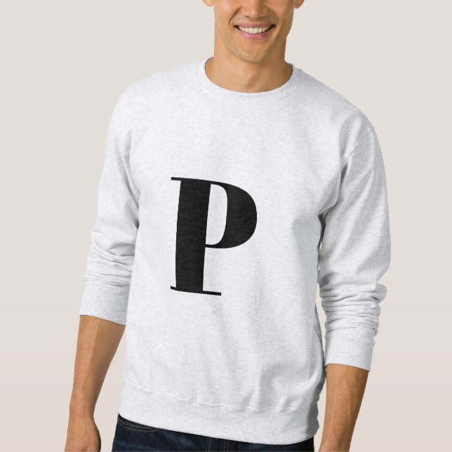 Sweatshirt Première lettre | Monogram Modern Stylish Trendy (Devant)