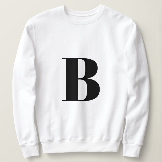 Sweatshirt Première lettre | Monogram Modern Stylish Trendy (Design devant)
