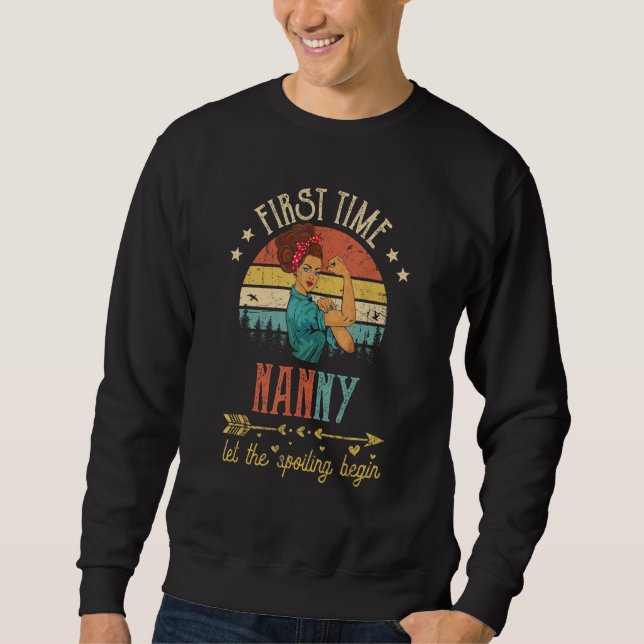 Sweatshirt Première Nanny Laisser Le Spoiling Commencer Gr Vi (Devant)