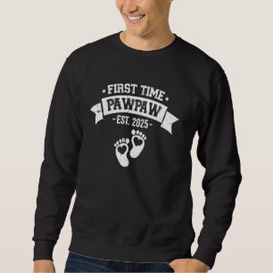 Sweatshirt Première Pawpaw Est 2025 Bientôt Être Papa Pères