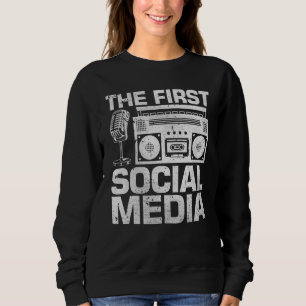 Sweatshirt Première radio amateur de médias sociaux Ham Radio