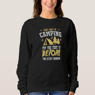 Sweatshirt Première Règle De Camping Camping
