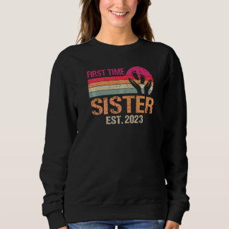 Sweatshirt Première Soeur 2023 Fête des pères Vintage