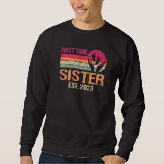 Sweatshirt Première Soeur 2023 Fête des pères Vintage
