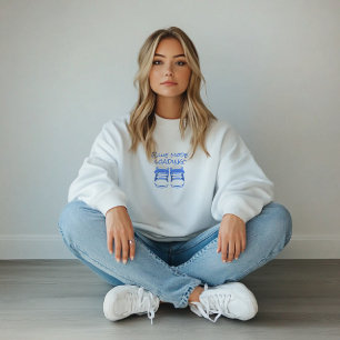 Sweatshirt Premières chaussures bébé bleu clair pour la fête