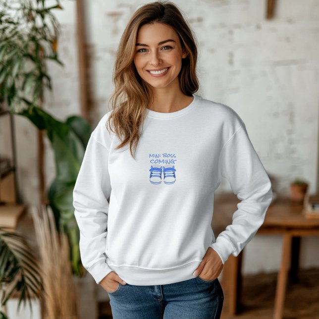 Sweatshirt Premières chaussures bébé bleu clair pour la fête  (Créateur téléchargé)