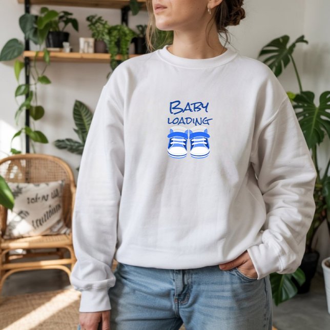 Sweatshirt Premières chaussures bleues pour bébé de la fête d (Créateur téléchargé)