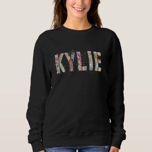Sweatshirt Prénom KYLIE Flowery Girl Fleurs personnalisées na