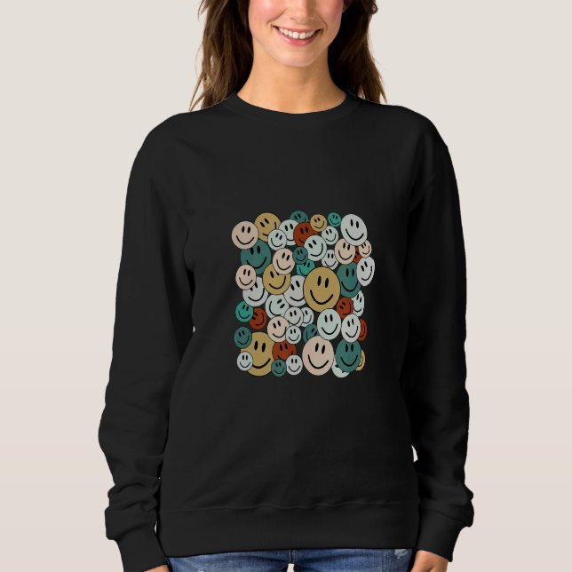 Sweatshirt preppy indie pastel aesthetic cute trippy swirl sm (Devant)