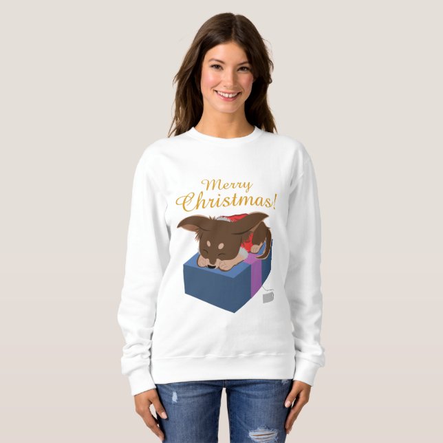 Sweatshirt Présence de chiot (Devant entier)