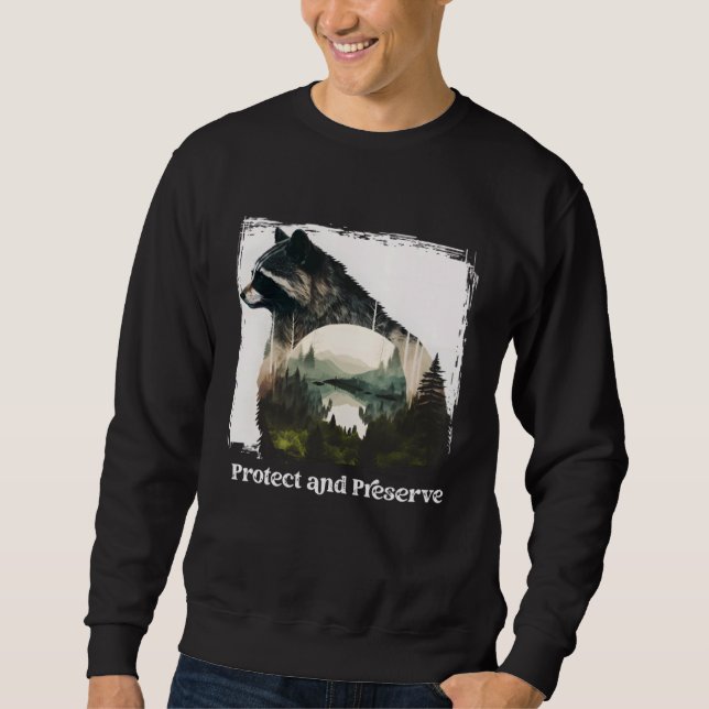 Sweatshirt Préserver et protéger le raton laveur F du parc na (Devant)