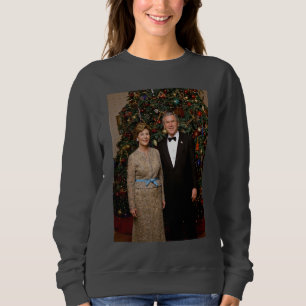 Sweatshirt Président George Bush, Laura Christmas Maison Blan