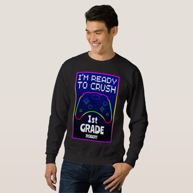 Sweatshirt Prêt à écraser la rentrée sur mesure  (Devant entier)