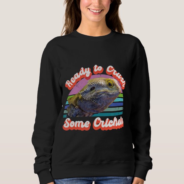 Sweatshirt Prêt À Écraser Quelques Crickets Lizard Dragon Por (Devant)