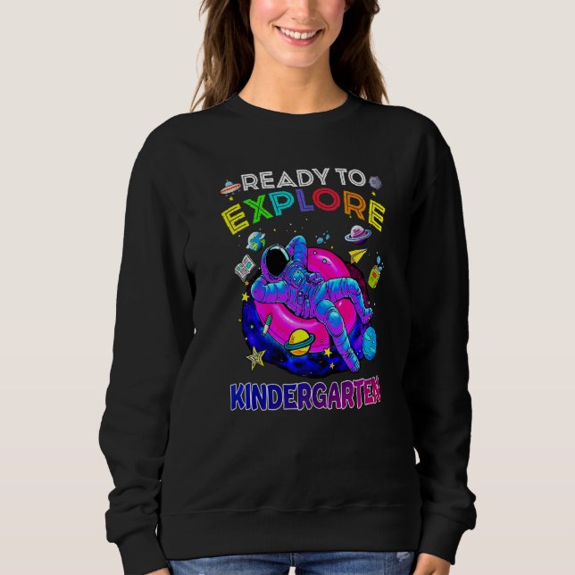 Sweatshirt Prêt À Explorer La Maternelle Retour À L'École Ast (Devant)