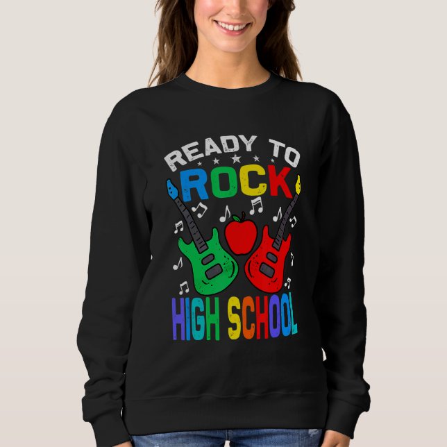 Sweatshirt Prêt À Renvoyer Le Lycée À L'École Guitare (Devant)