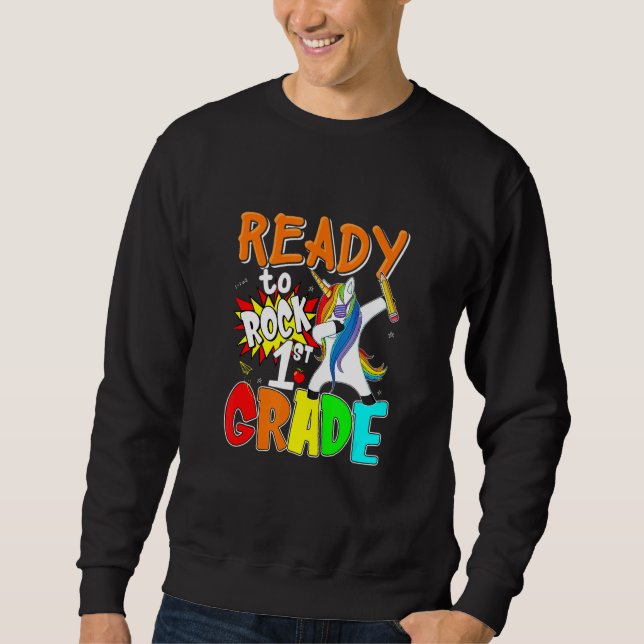 Sweatshirt Prêt À Rocher La 1ère Qualité Dabbing Unicorne Ret (Devant)