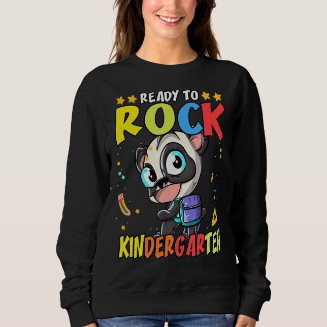 Sweatshirt Prêt Pour Le Rock Kindergarten 4 (Devant)