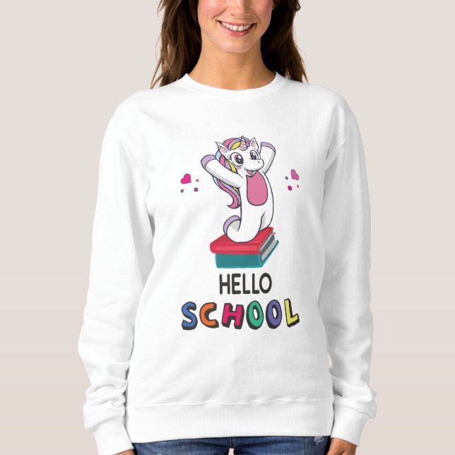 Sweatshirt Prêt pour l'école en ligne (Devant)