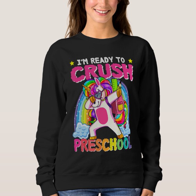 Sweatshirt Prête à écraser Filles de maternelle Licorne Premi (Devant)