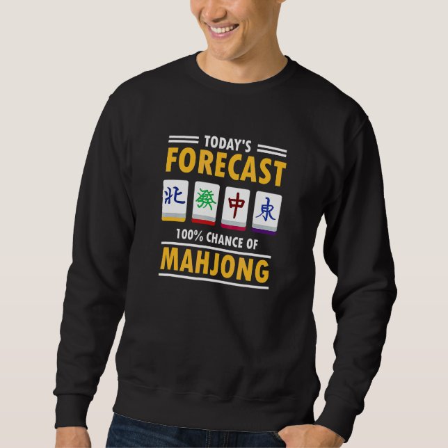 Sweatshirt Prévision Mahjong 100 Chance De Mahjong (Devant)