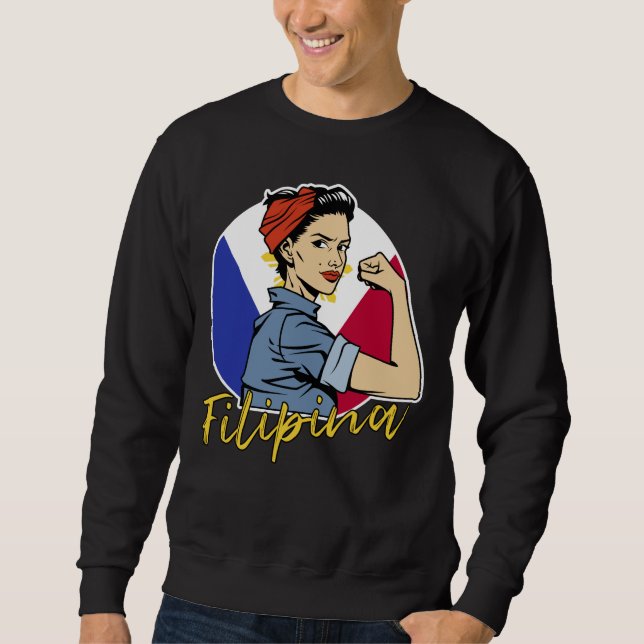 Sweatshirt Pride Filipina Pinay Wife Girlfriend Philippines (Devant)