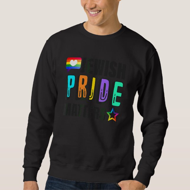 Sweatshirt Pride juive, questions Lgbt (Devant)