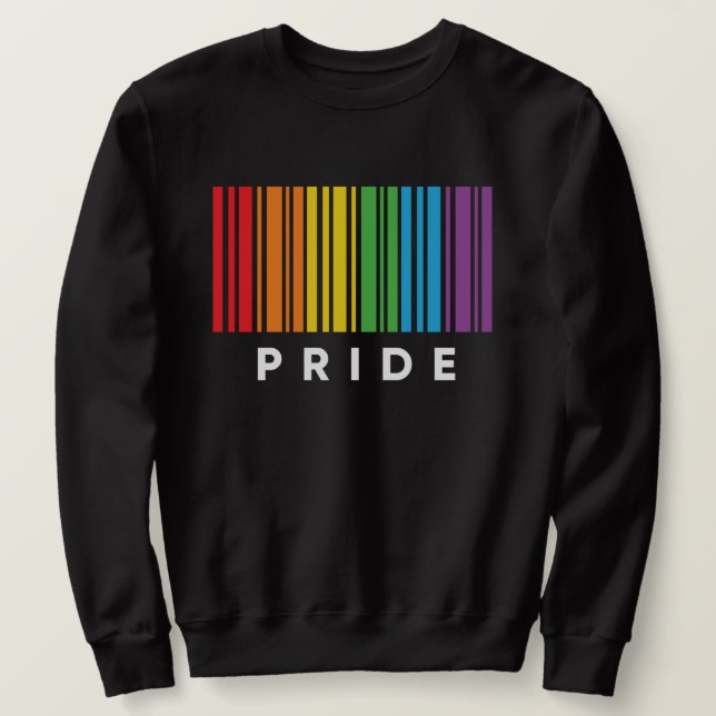 Sweatshirt Pride Rainbow Barcode LGBTQIA+ T-shirt (Design devant)