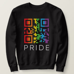 Sweatshirt Pride Rainbow QR Code LGBTQIA+
