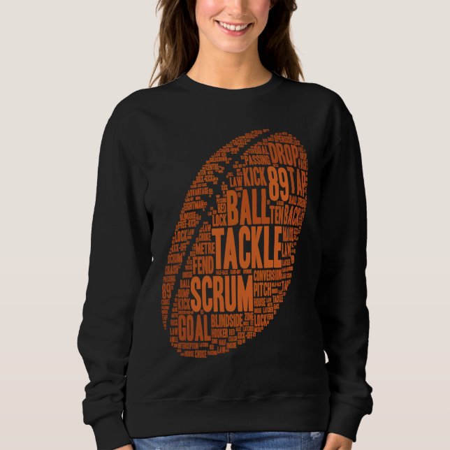 Sweatshirt Pride Rugby Addict Player Coach Ball Terms Rugby L (Devant)