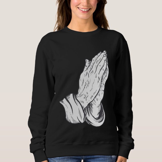 Sweatshirt Prier Jésus Mains (Devant)