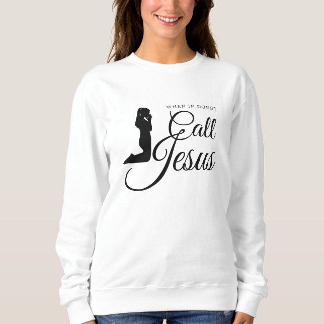 Sweatshirt Prière Religion Jésus Foi chrétienne (Devant)