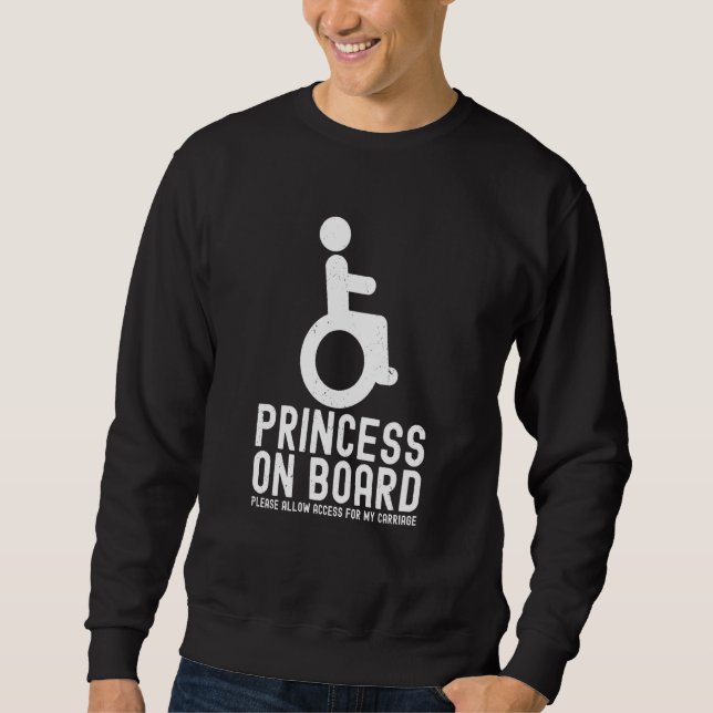 Sweatshirt Princess On Board Wheelchair Disability Handicap L (Devant)